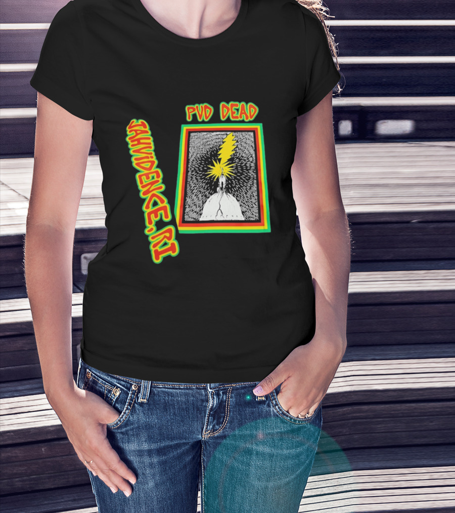 PVD Dead Jahvidence RI Providence Graphic Lightning Bolt T-Shirt