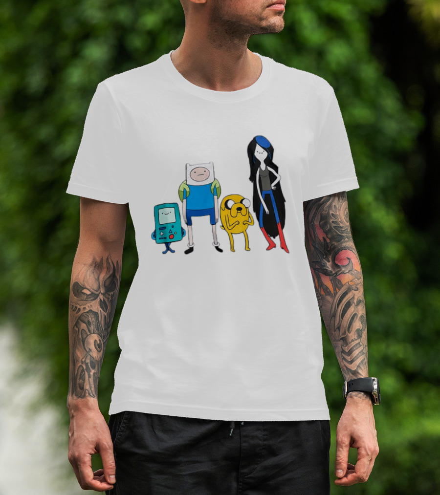 Adventure Time Finn Jake BMO Marceline Character Lineup T-Shirt