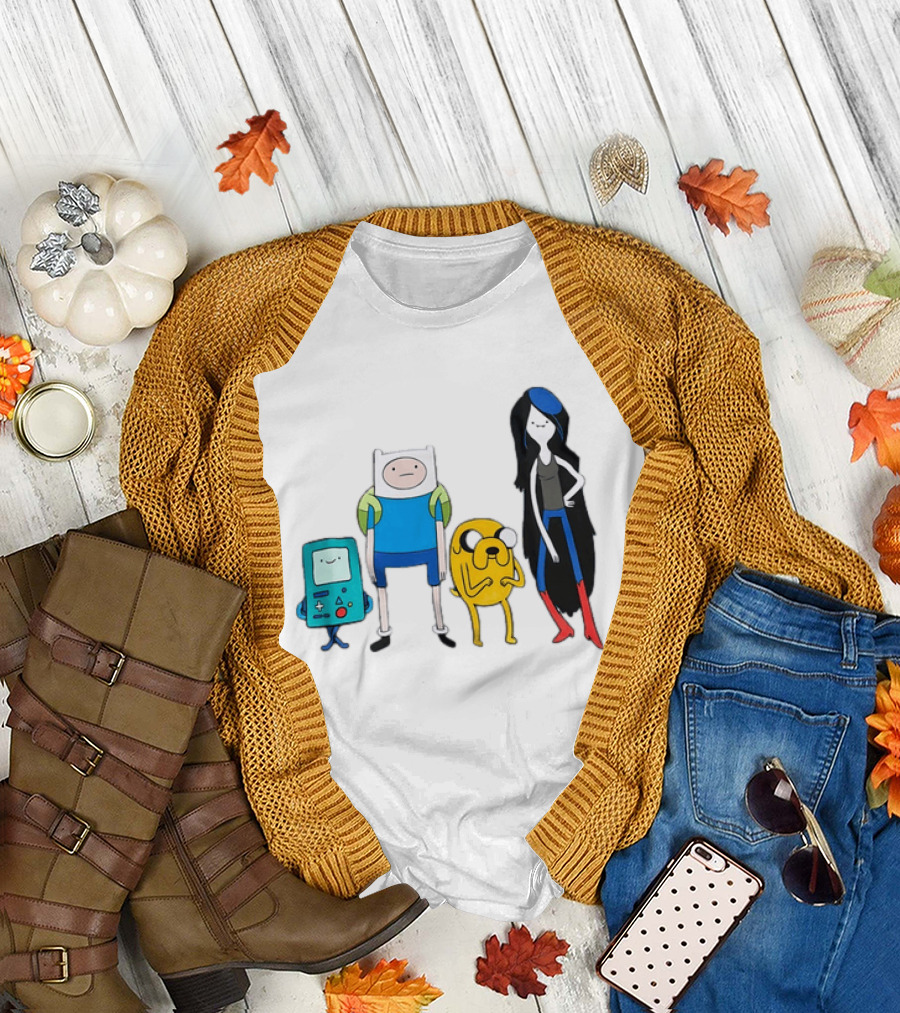 Adventure Time Finn Jake BMO Marceline Character Lineup T-Shirt
