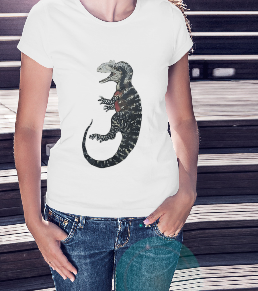 Allosaurus Dinosaur Prehistoric Paleontology Detailed Fossil T-Shirt