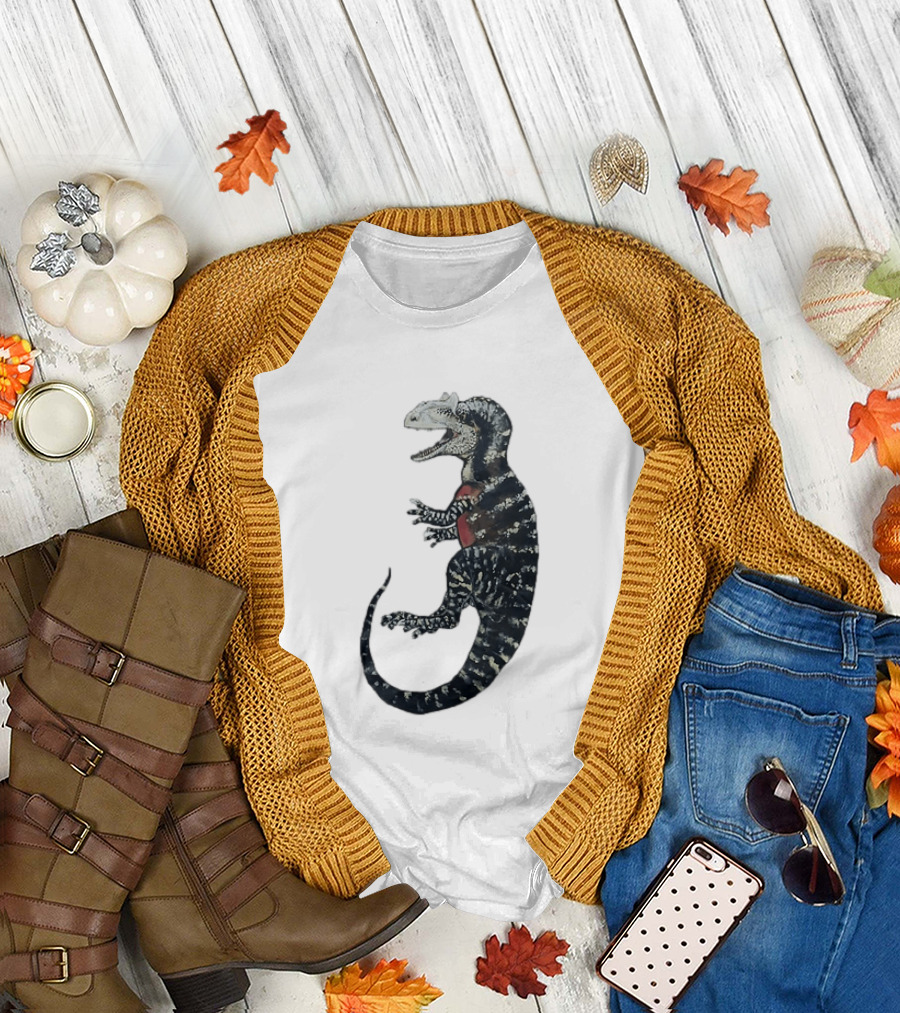 Allosaurus Dinosaur Prehistoric Paleontology Detailed Fossil T-Shirt