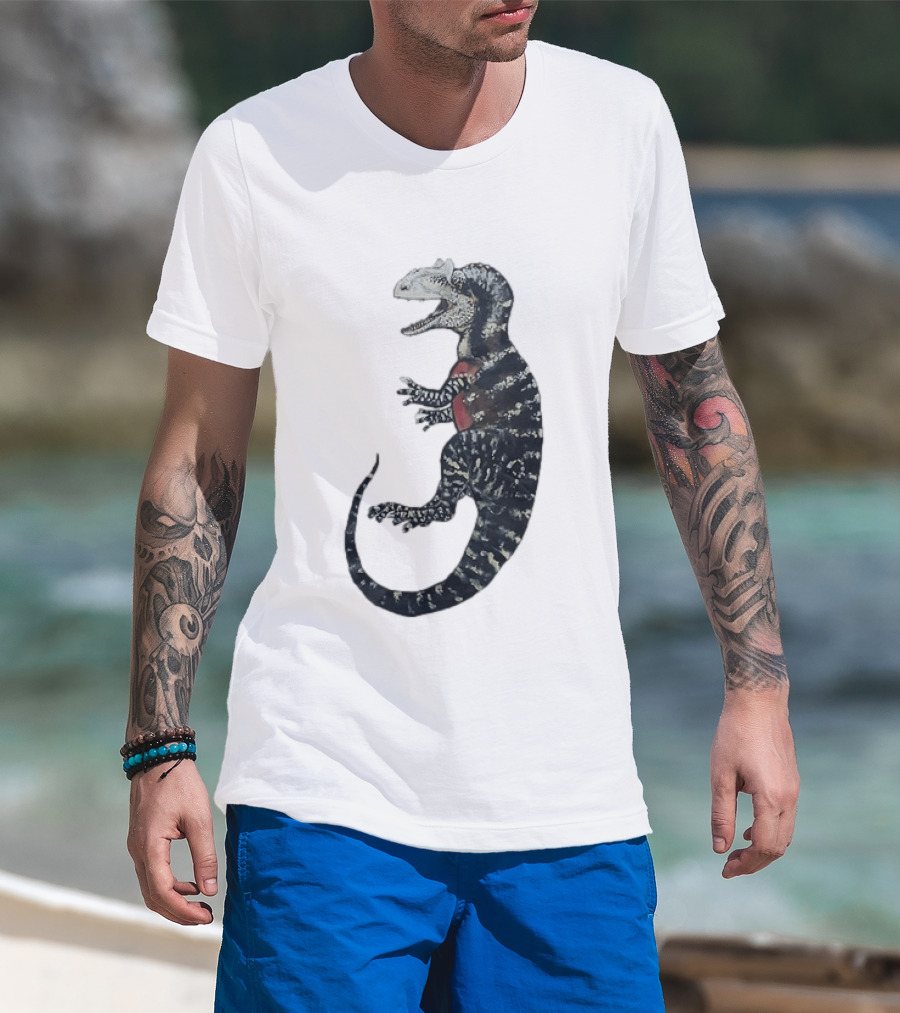 Allosaurus Dinosaur Prehistoric Paleontology Detailed Fossil T-Shirt