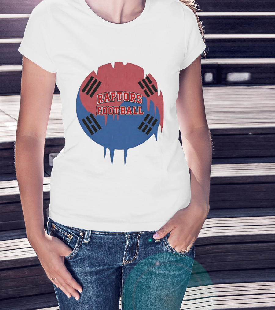 Raptors Football South Korean Flag Color T-Shirt