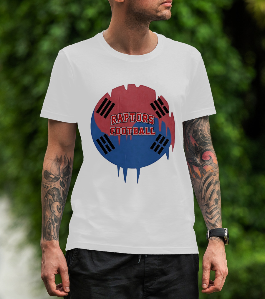 Raptors Football South Korean Flag Color T-Shirt