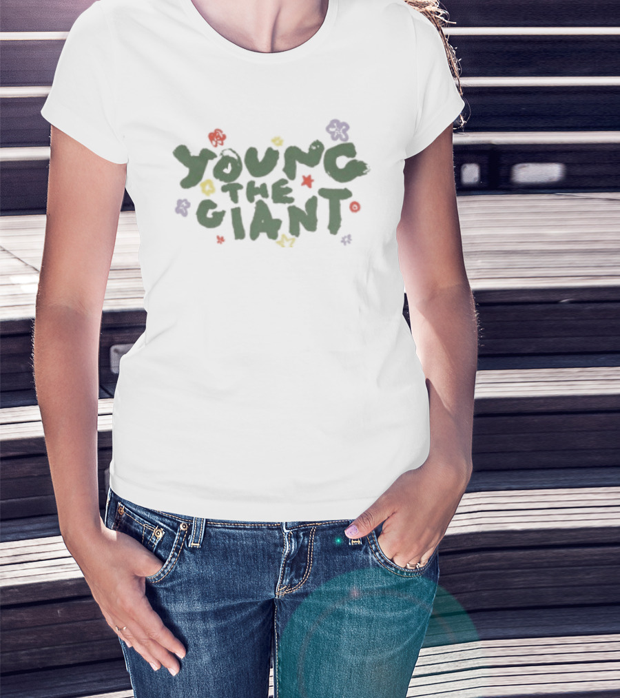 Young The Giant Colorful Flower Ringer Tour T-Shirt