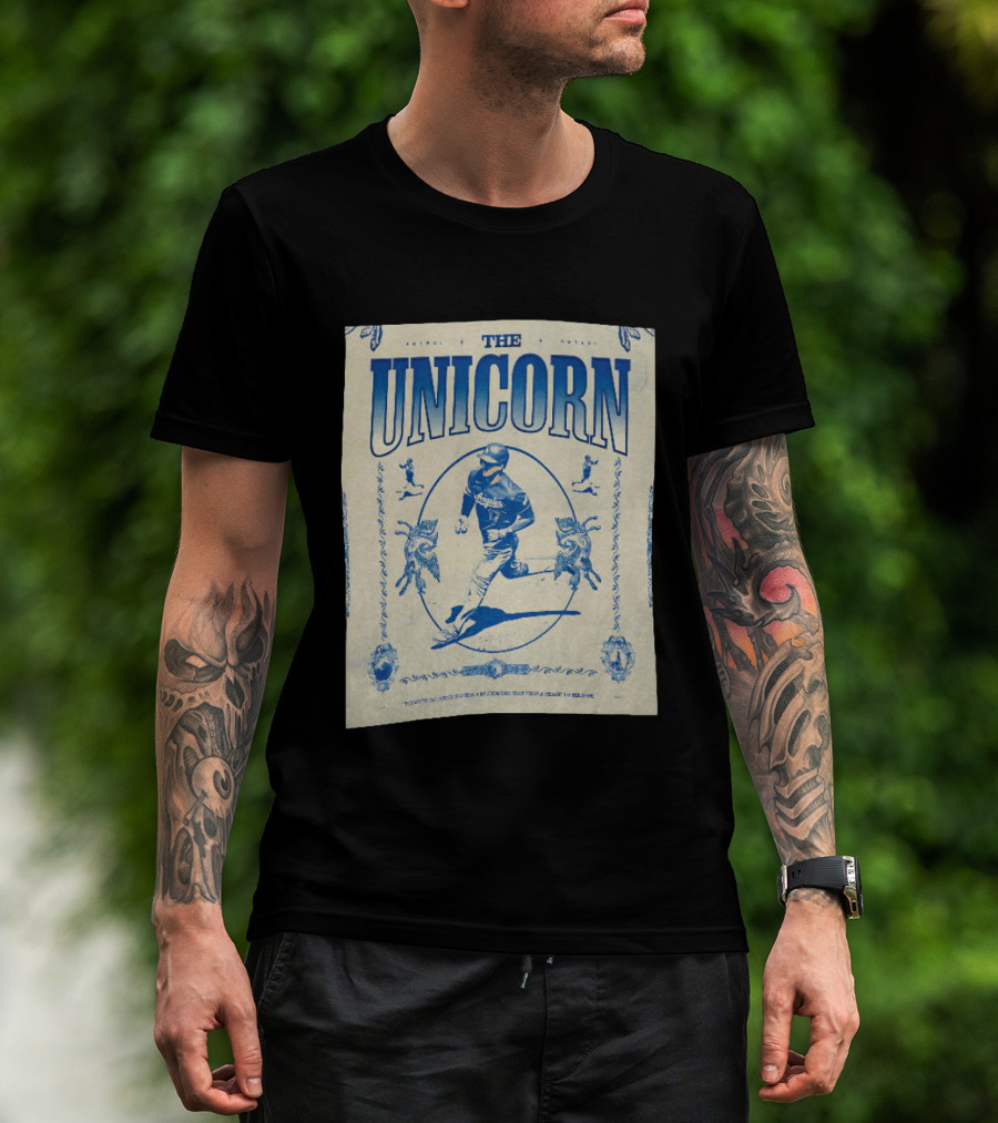 Shohei Ohtani The Unicorn Angels Dodgers Mythical Being Sports Star T-Shirt
