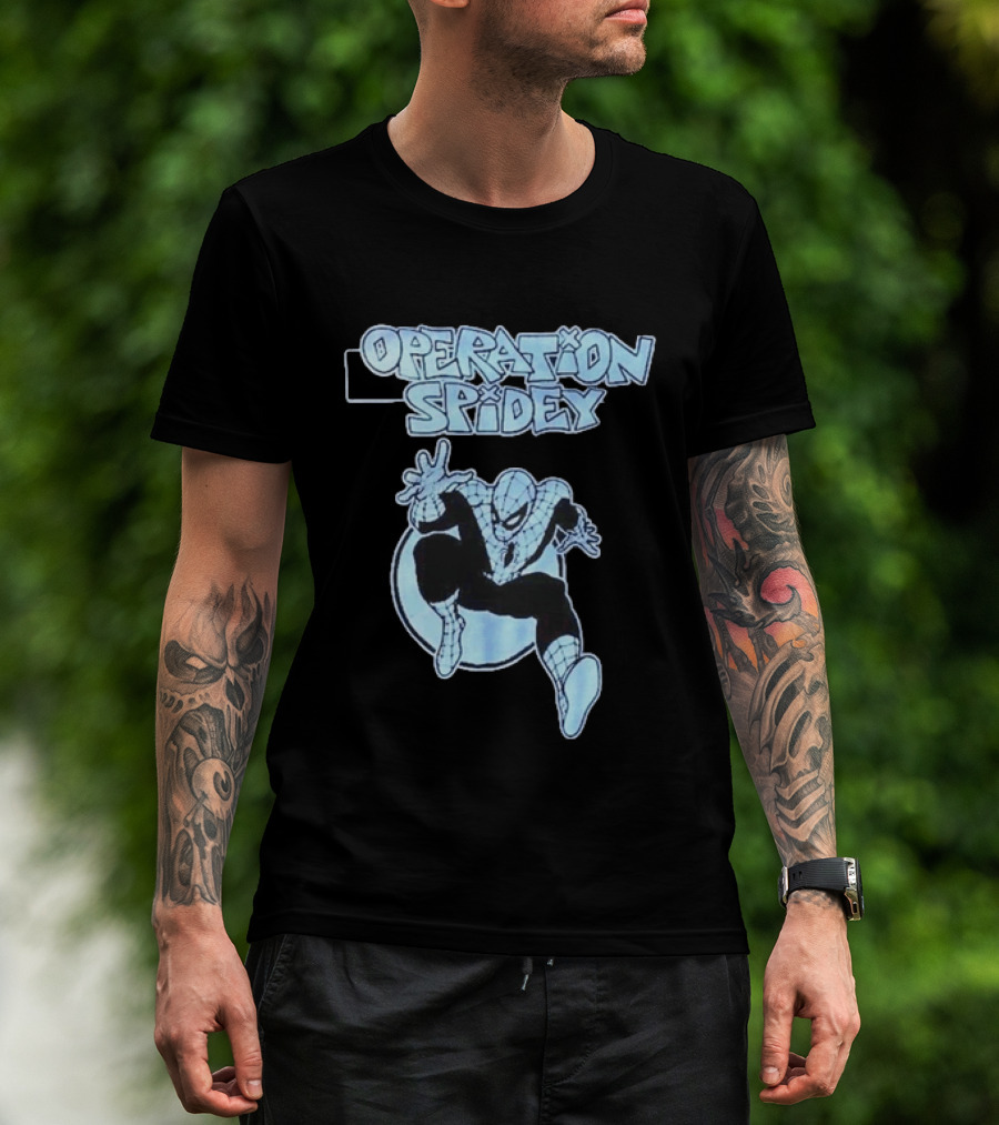 Operation Spidey Marvel Super Hero Spider Man Swinging Into Action T-Shirt