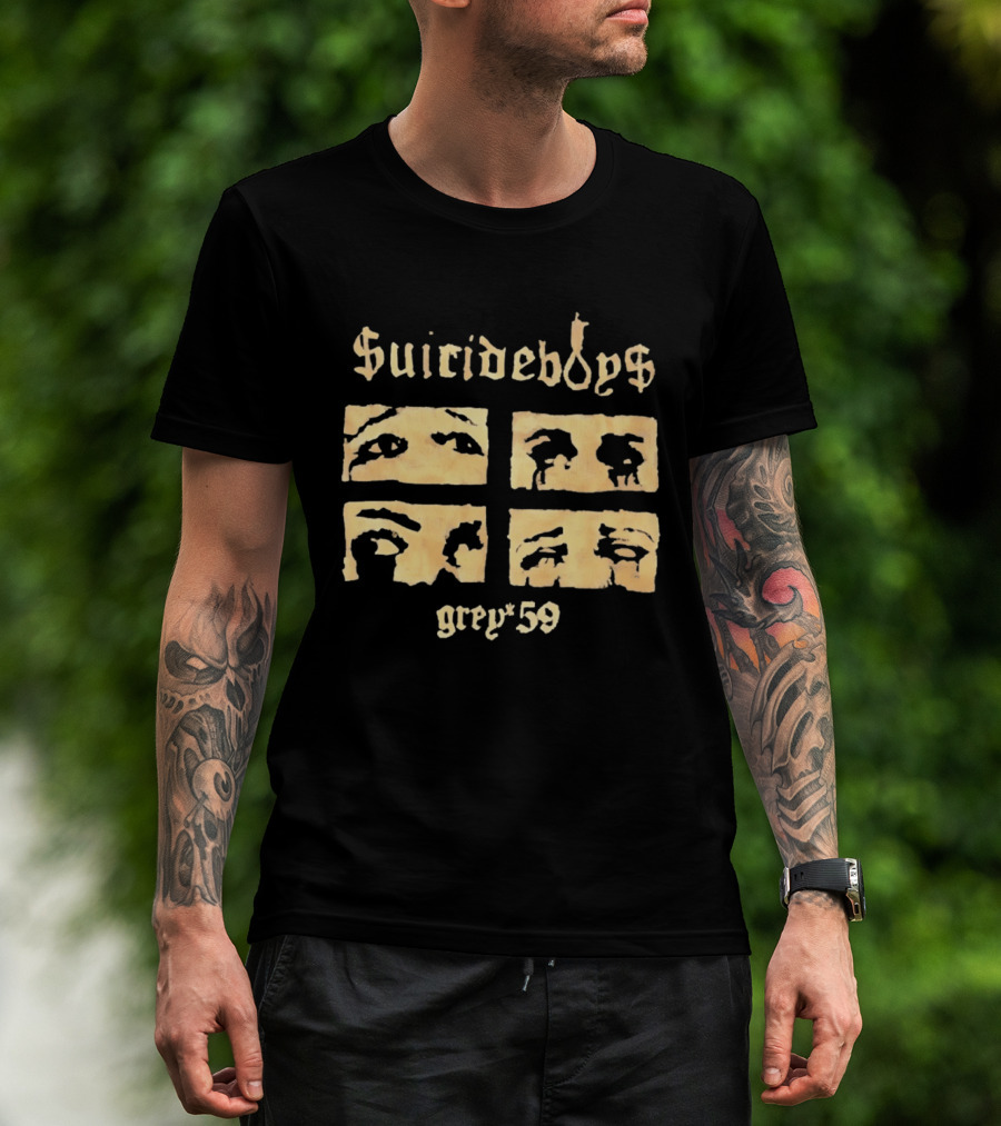 Suicideboys Grey 59 Distressed Eyebrow T-Shirt