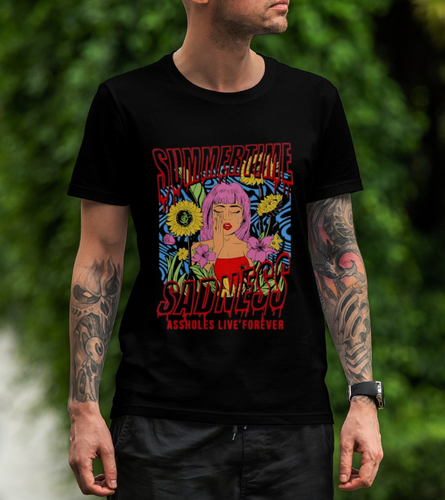 Summertime Sadness Assholes Live Forever Sunflower Woman T-Shirt