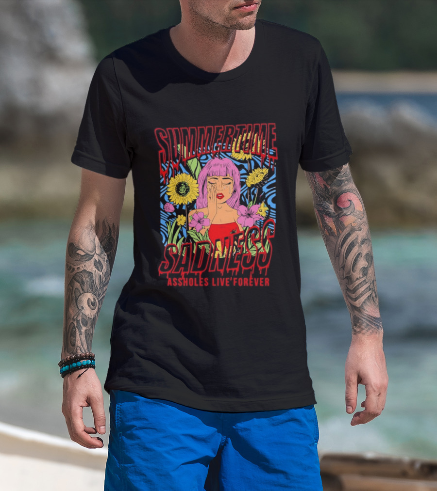 Summertime Sadness Assholes Live Forever Sunflower Woman T-Shirt