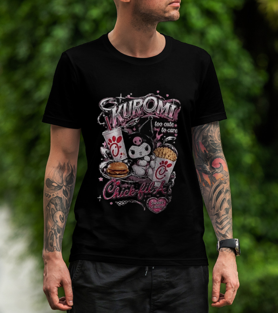 Kuromi Chick Fil A Too Cute To Care Sweet Chaos T-Shirt
