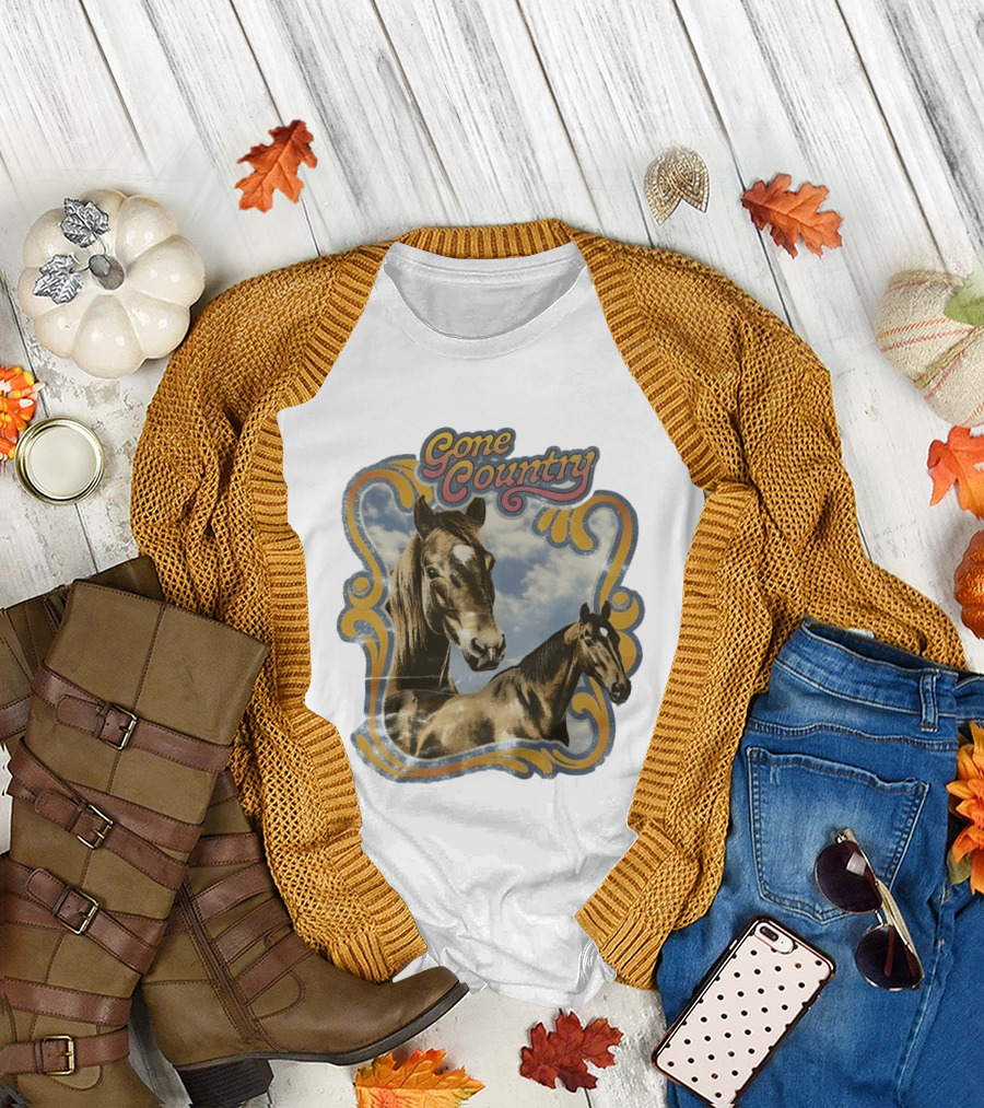 Gone Country Horses Levi's Western Equestrian T-Shirt