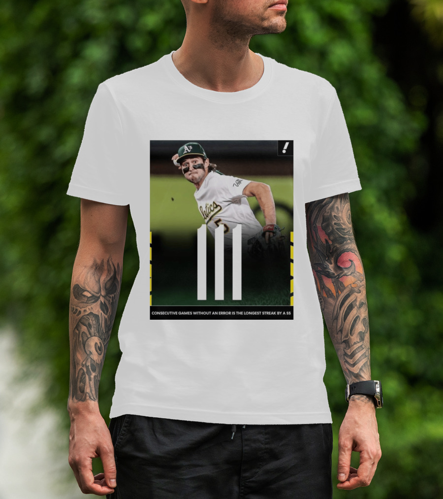 Jacob Wilson Athletics 111 Consecutive Errorless Games Record By Shortstop T-Shirt