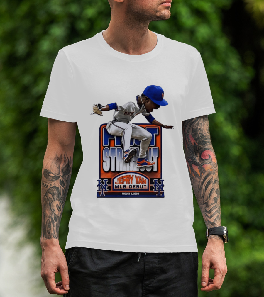 New York Mets Jepry Yan MLB Debut First Strikeout August 1 2008 T-Shirt