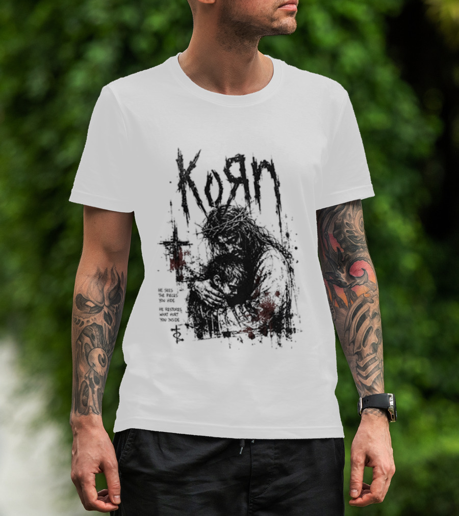 Korn Jesus Falling Apart I Found Him Jesus Put Me Together T-Shirt