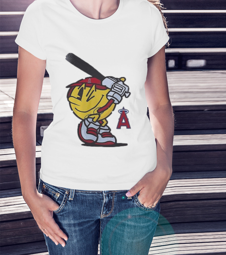 Los Angeles Angels Pacman Baseball T-Shirt