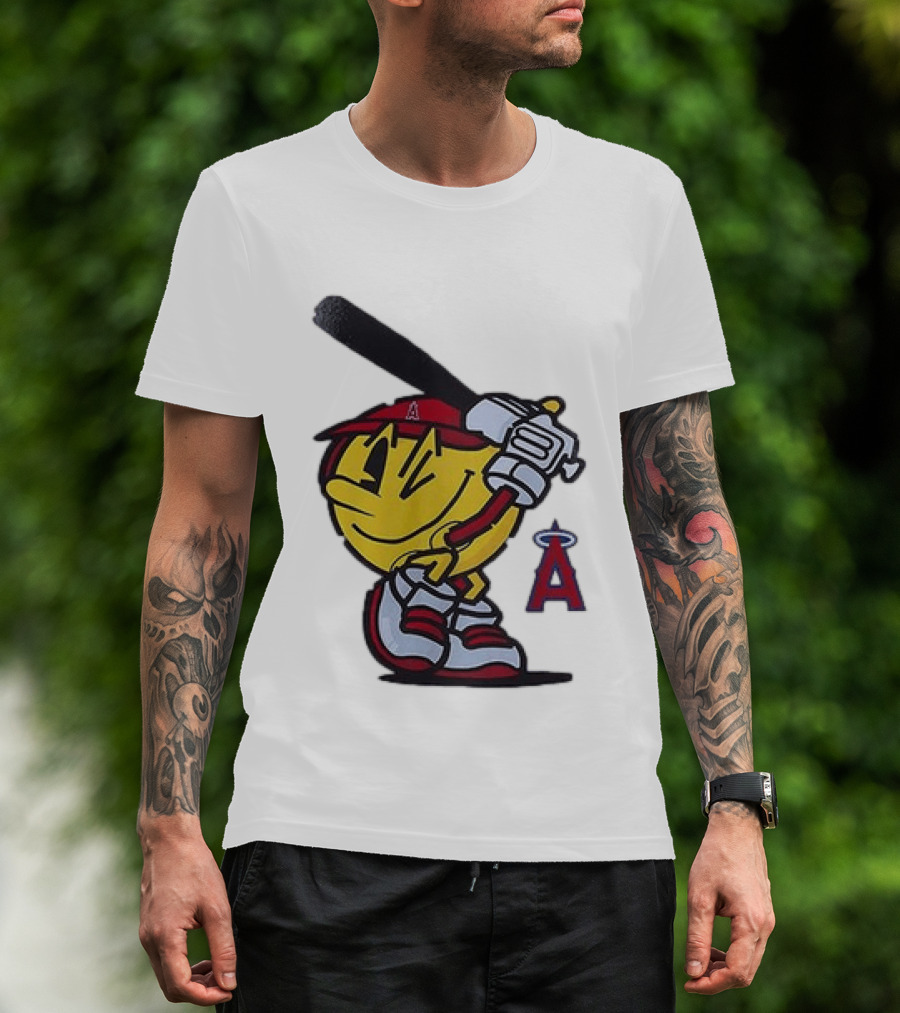 Los Angeles Angels Pacman Baseball T-Shirt