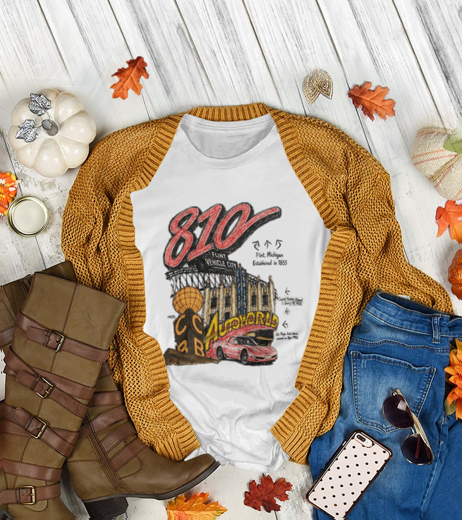 810 Flint Vehicle City Autoworld Grand Fountain Capitol Theatre McDonald's 810 Day Meal T-Shirt