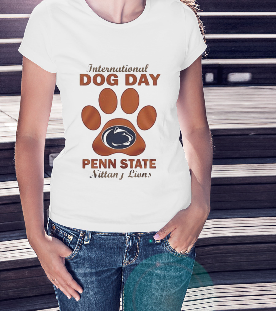 International Dog Day Paw Print Penn State Nittany Lions T-Shirt