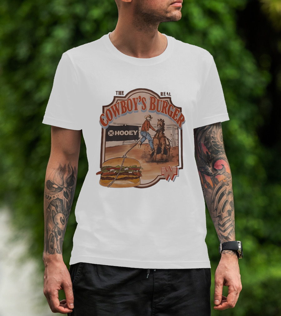 Hooey The Real Cowboy's Burger Western Ranch Rodeo T-Shirt
