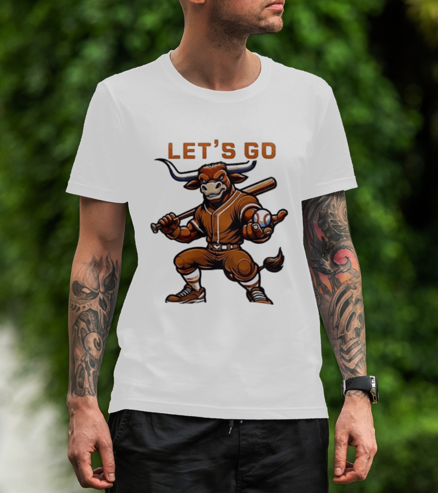 Texas Longhorns Baseball Let's Go Bull T-Shirt