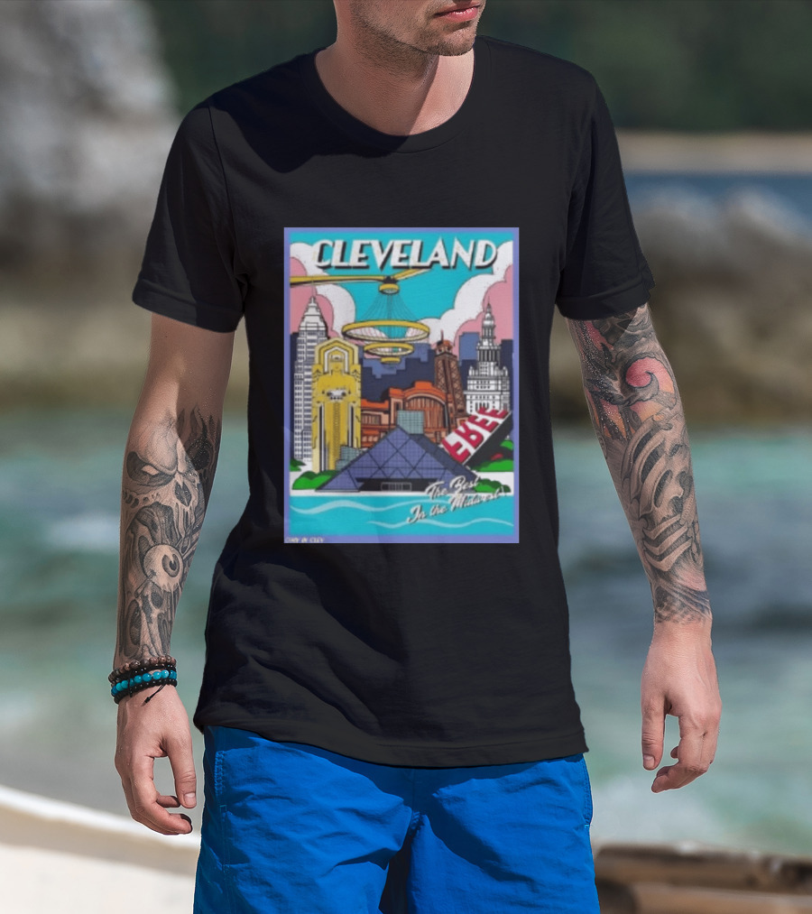 Cleveland The Best In The Midwest Only In City Skyline T-Shirt