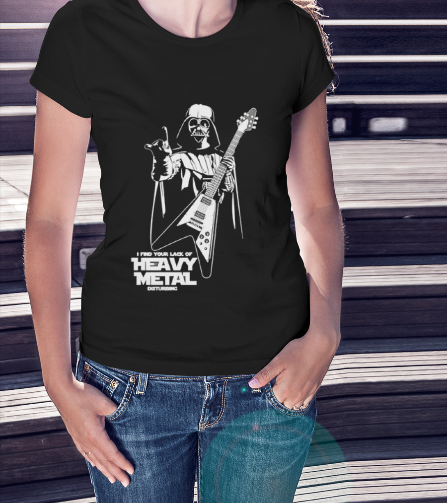 Darth Vader I Find Your Lack Of Heavy Metal Disturbing Guitar Jedi Star Wars T-Shirt