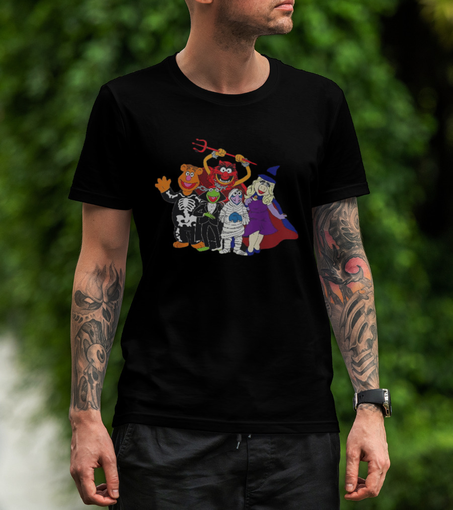 Fozzie Bear Kermit Animal Gonzo Miss Piggy The Muppets Halloween Costumes T-Shirt