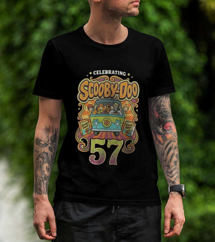 Celebrating 57 Years Scooby Doo And Mystery Machine Adventure T-Shirt