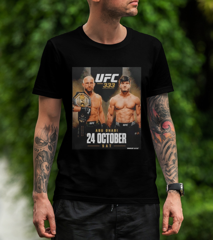 UFC 333 Alexander Volkanovski Vs Movsar Evloev 24 October Abu Dhabi Event T-Shirt
