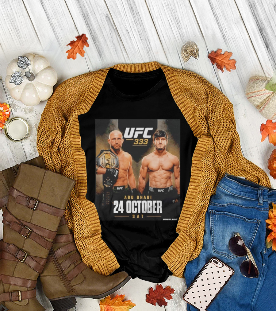 UFC 333 Alexander Volkanovski Vs Movsar Evloev 24 October Abu Dhabi Event T-Shirt