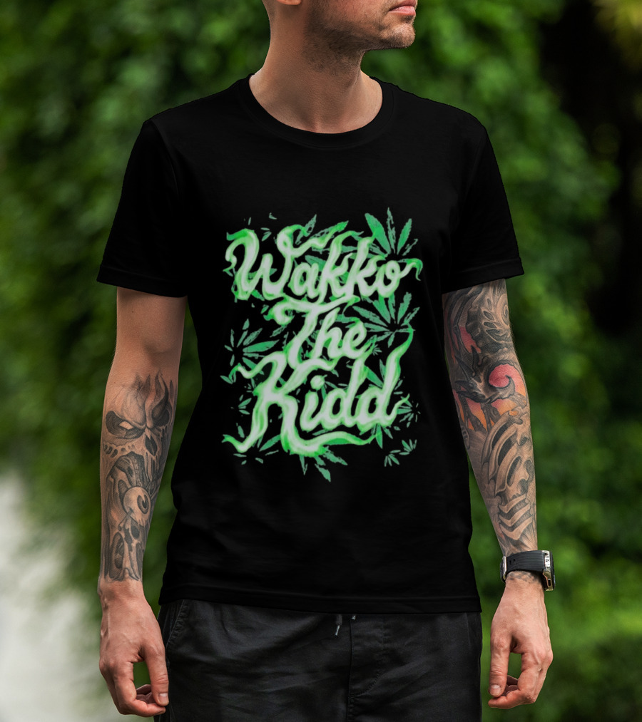 Wakko The Kidd Green Cannabis Leaf Marijuana T-Shirt