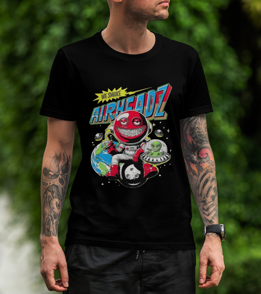 We Smoke Airheadz Astronaut Alien Space Adventure T-Shirt