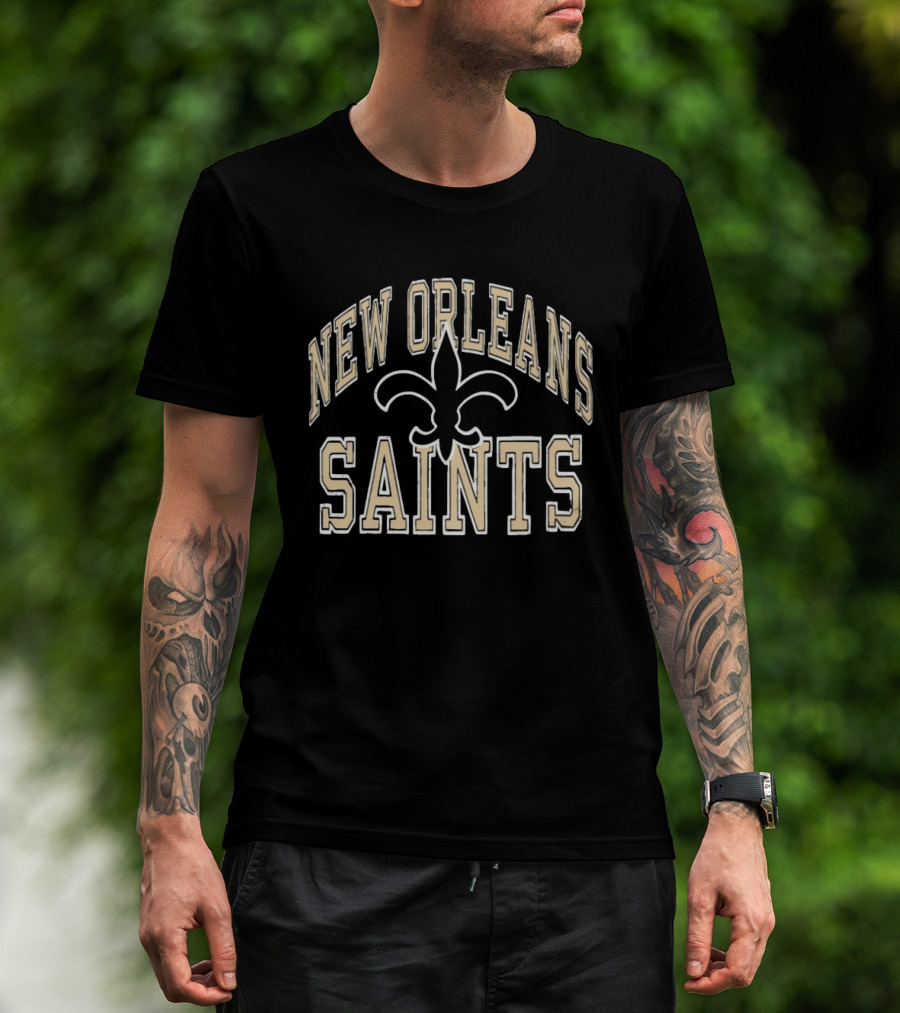 New Orleans Saints Fleur De Lis Football T-Shirt