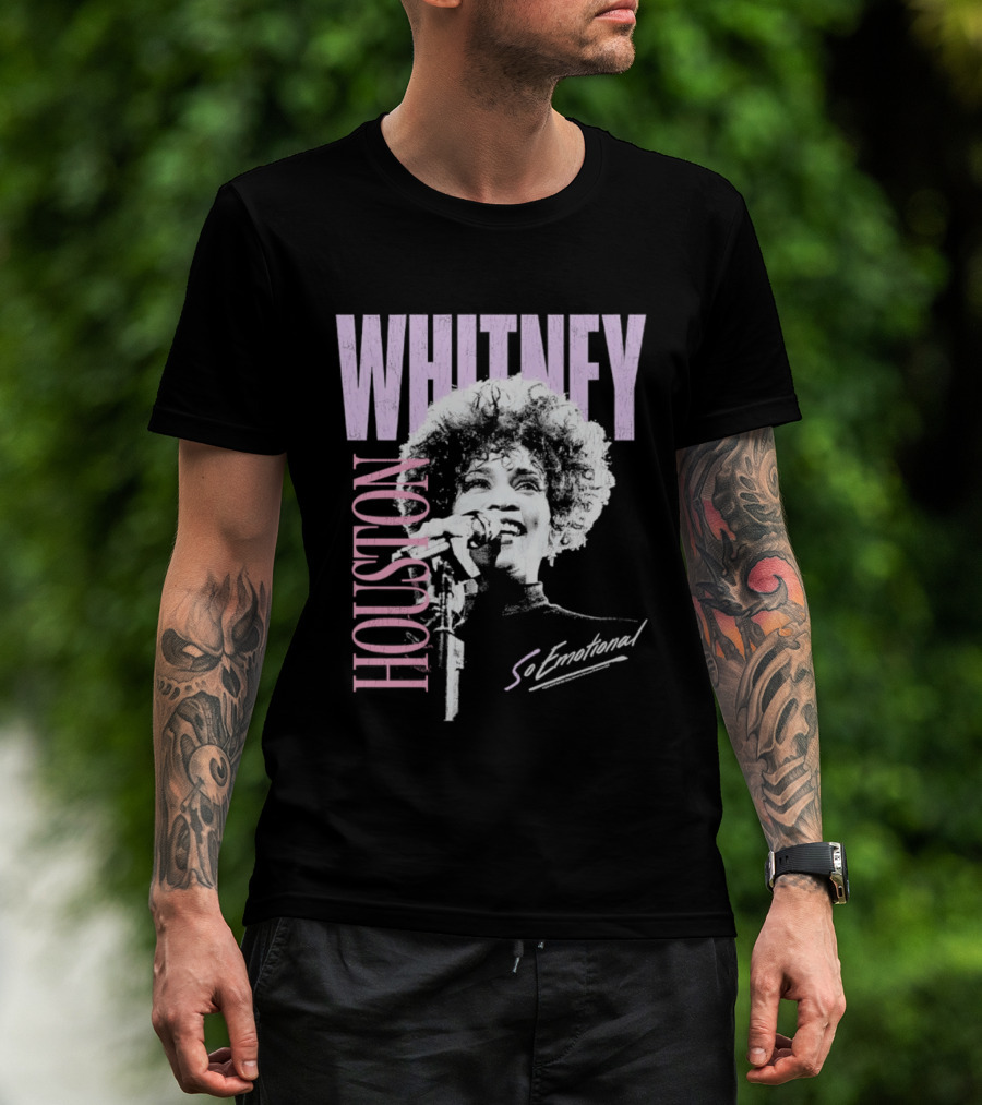 Whitney Houston So Emotional Distressed Vintage Pop Culture 80s T-Shirt
