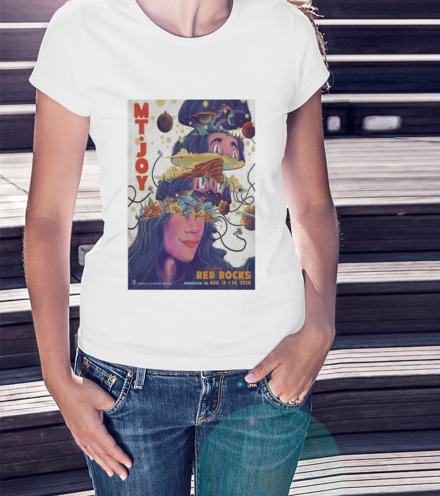 MT Joy Live At Red Rocks Morrison CO August 13 14 2026 S Tour T-Shirt