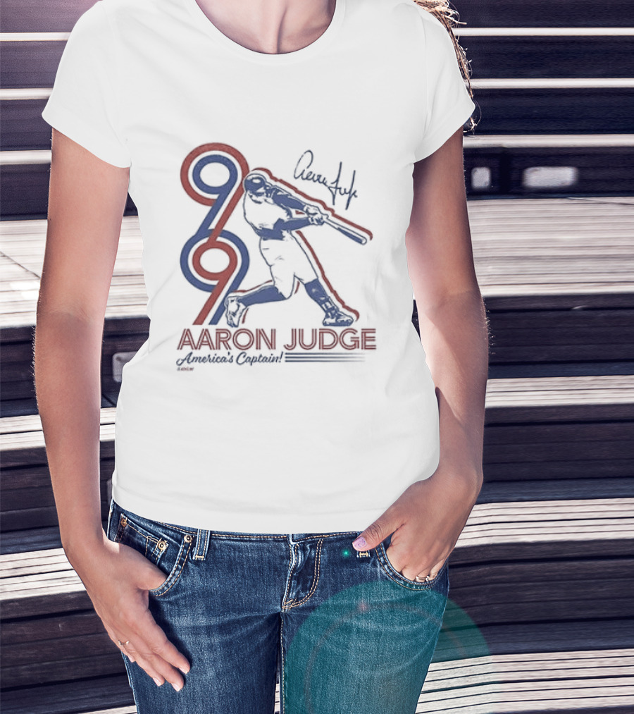 New York Yankees Aaron Judge America's Captain Signature Swing T-Shirt