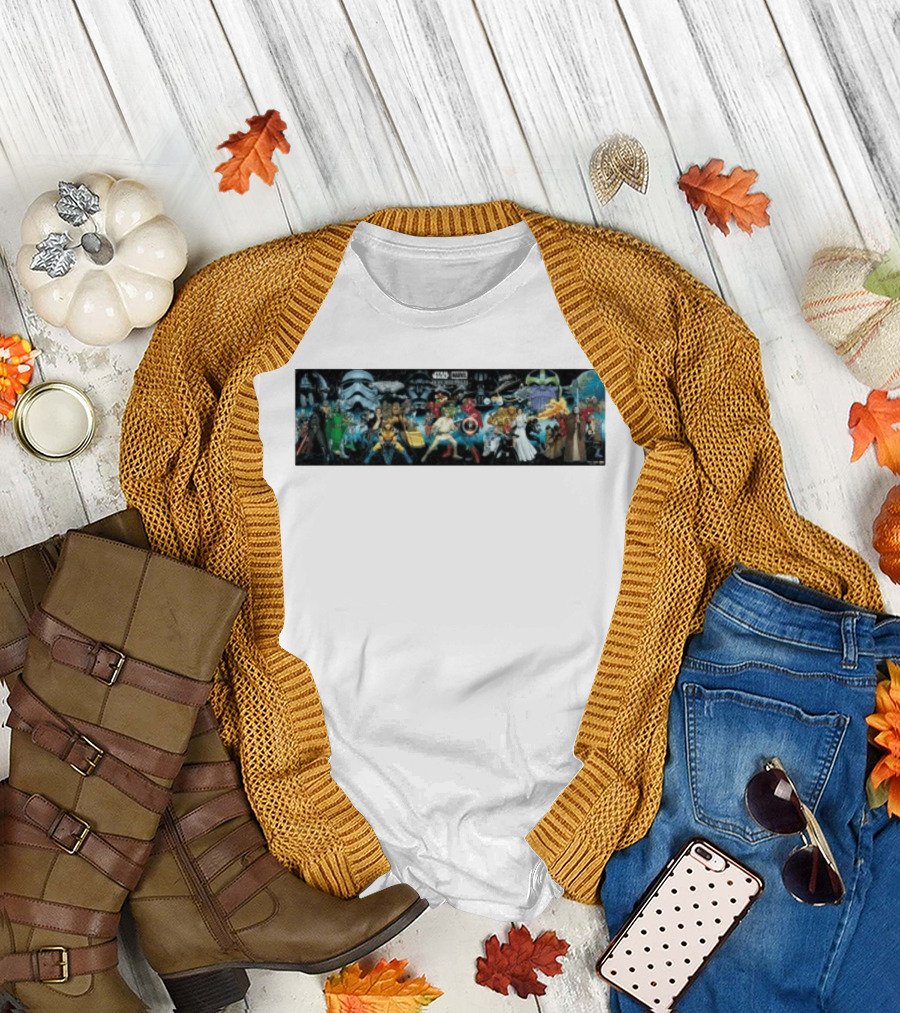 Star Wars X Marvel Hope Assembles Characters Lineup T-Shirt