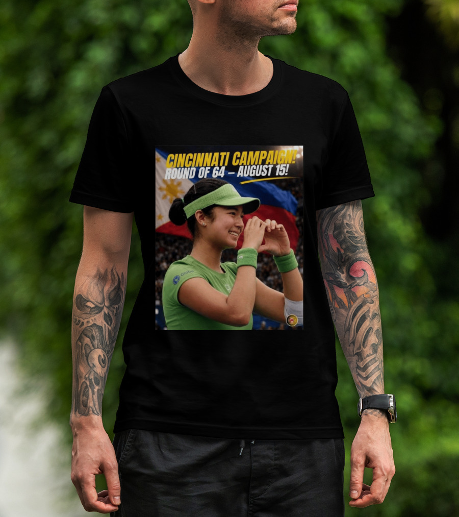 Cincinnati Campaign Round Of 64 August 15 Philippines Flag Tennis T-Shirt