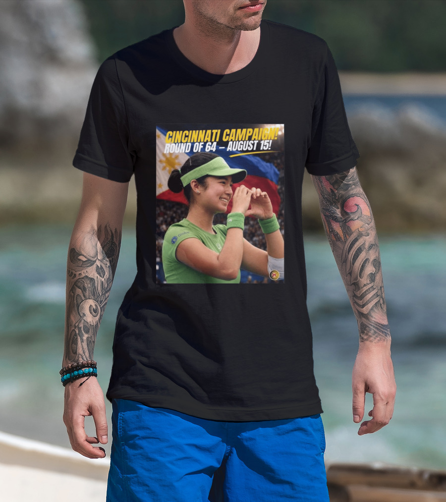 Cincinnati Campaign Round Of 64 August 15 Philippines Flag Tennis T-Shirt
