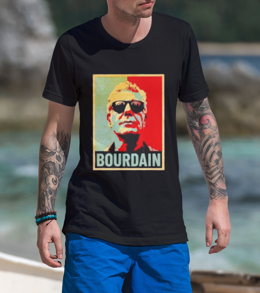 Bourdain Hope Iconic Style Image T-Shirt