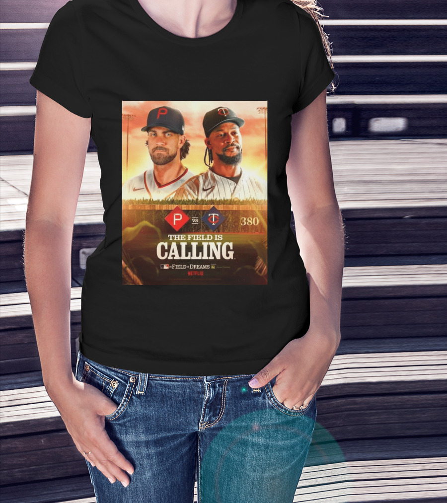 Philadelphia Vs Minnesota MLB Field Of Dreams Bryce Harper Byron Buxton Netflix 380 T-Shirt