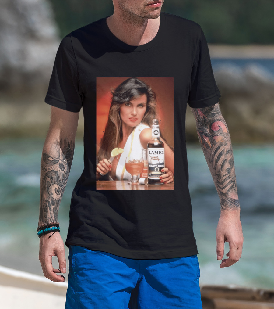 Lamb's Navy Rum Caroline Munro Orange Juice Cocktail Advertising T-Shirt