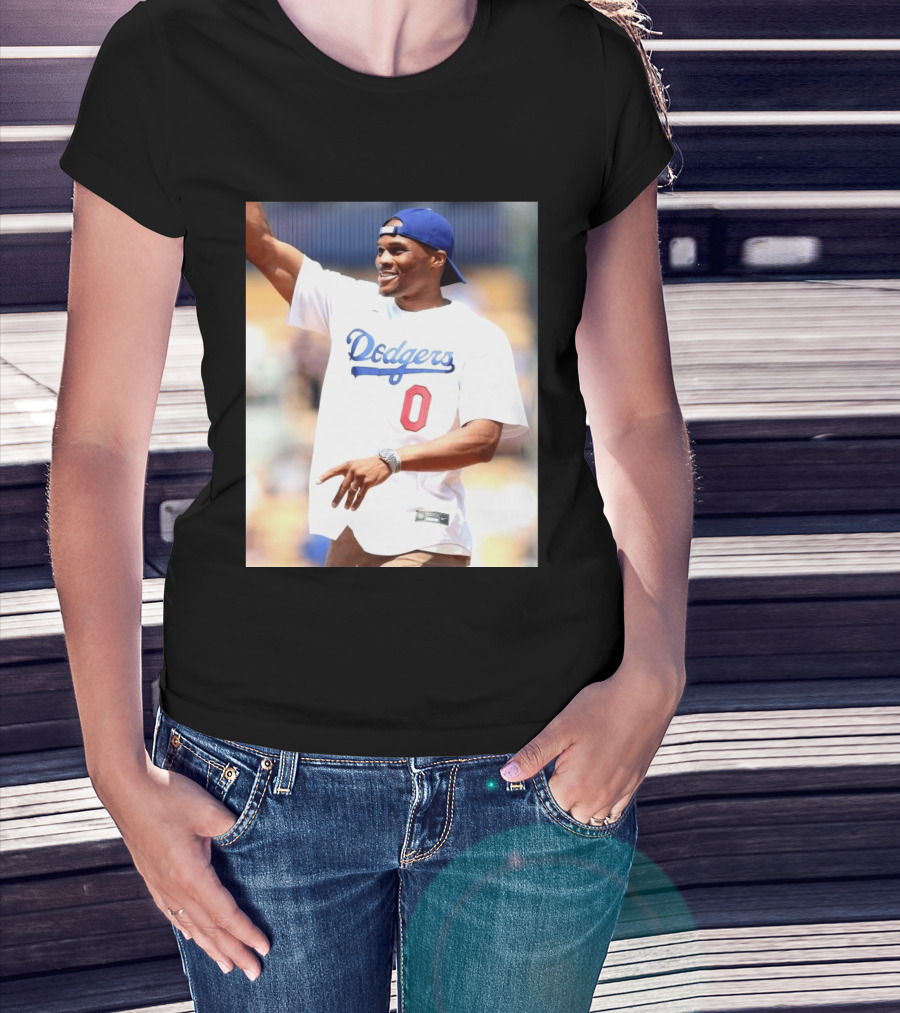 Russell Westbrook Dodgers 0 Jersey Celebration T-Shirt