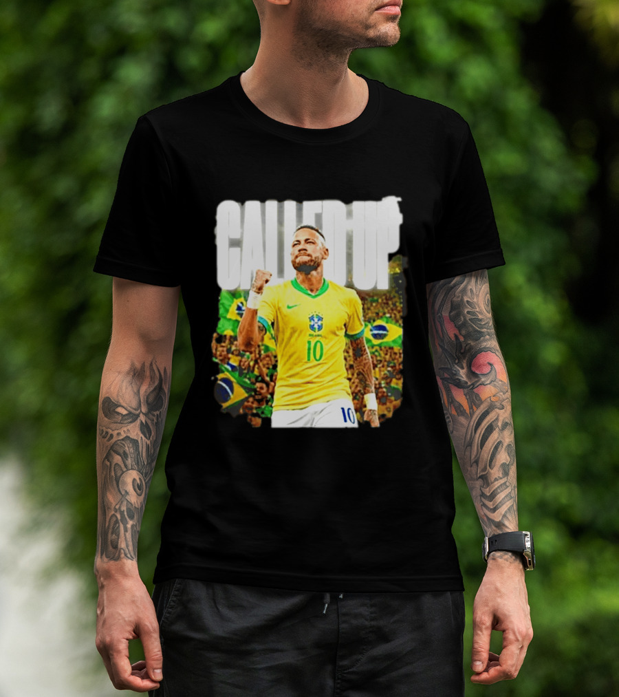 Neymar Brazil Called Up Football 10 Jersey Celebration T-Shirt