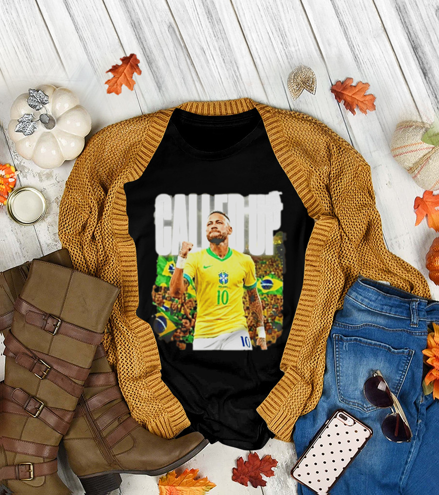 Neymar Brazil Called Up Football 10 Jersey Celebration T-Shirt