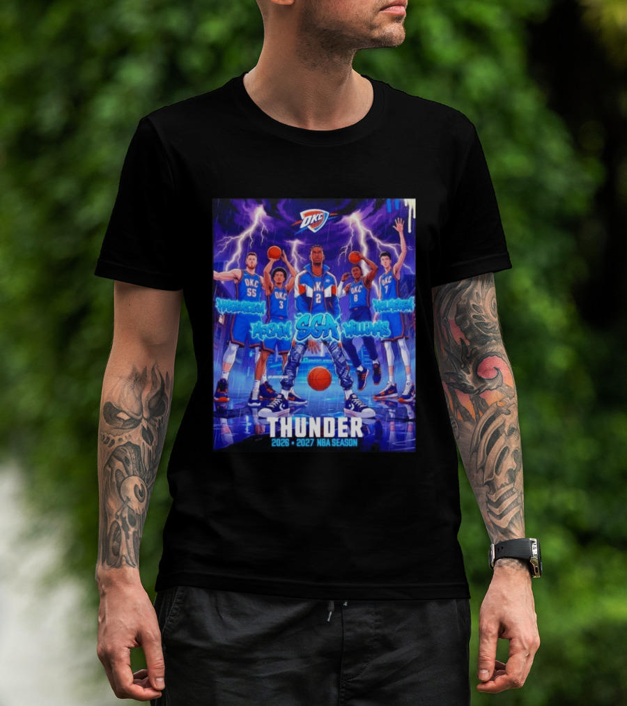 OKC Thunder 2026 2027 NBA Season SGA Hartenstein McCain Williams Holmgren T-Shirt