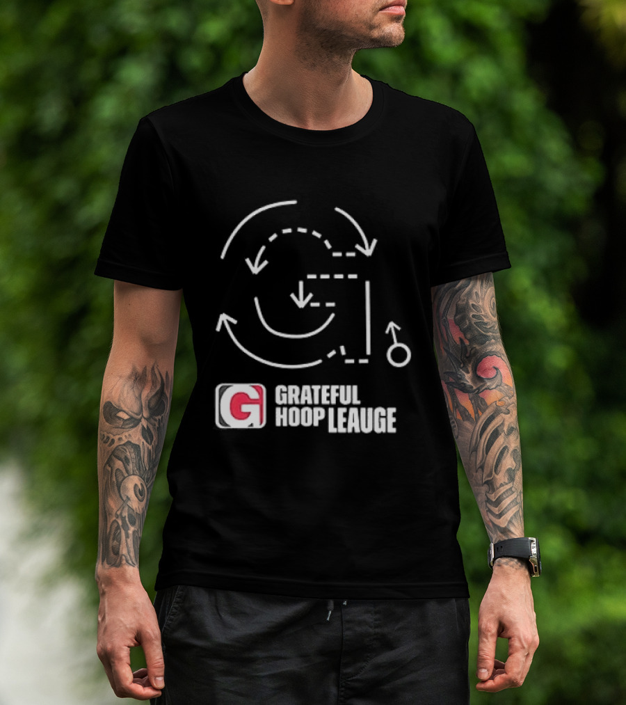 Grateful Dead Grateful Hoop League Basketball Strategy Playbook T-Shirt