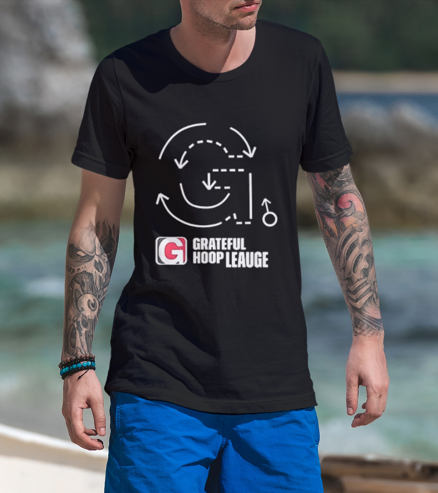 Grateful Dead Grateful Hoop League Basketball Strategy Playbook T-Shirt