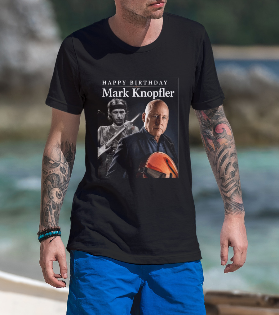 Mark Knopfler Birthday Celebration With Iconic Guitar T-Shirt
